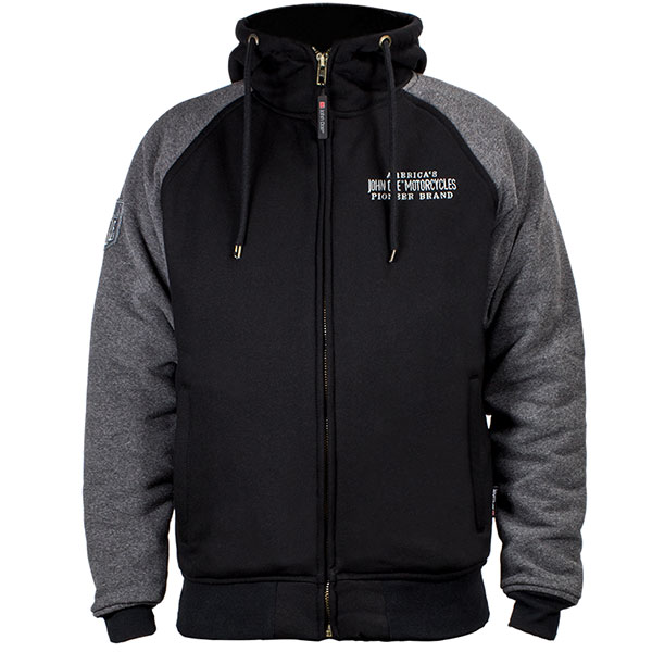 Image of John Doe Aramid Fibre Hoodie - Black / Heather Grey