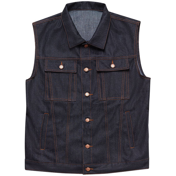 Image of John Doe Denim Raw Vest - Blue
