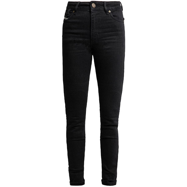 John Doe Ladies Jane Mono Aramid Jeans - High Black Raw - FREE UK DELIVERY