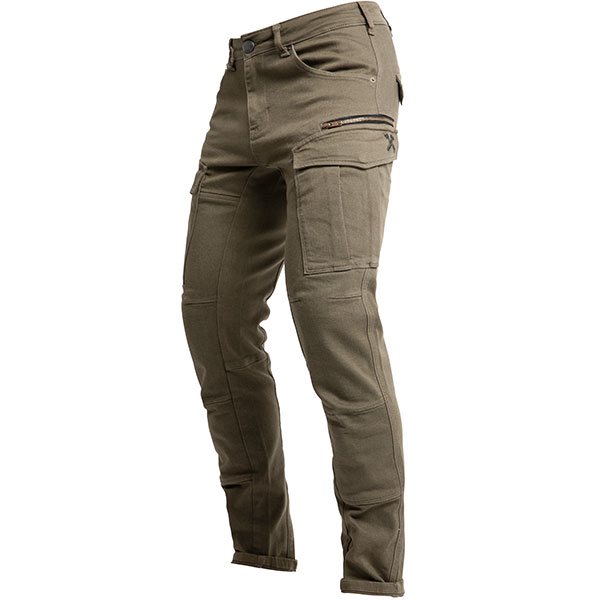 John Doe Mono Defender Slim Cut Cargo Aramid Jeans - Olive - FREE UK ...