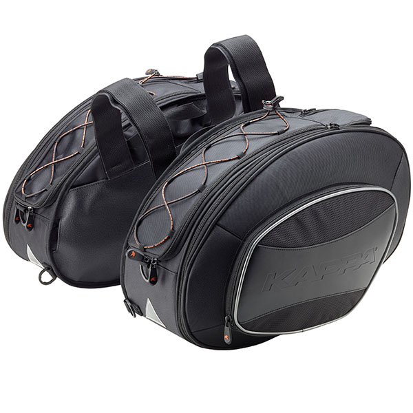 Kappa Racer Range RA310 Expandable Saddle Bags - 34-60L Total