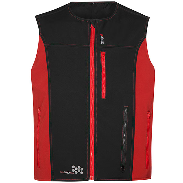 Image of Keis V501 Premium Heated Vest - Black / Red