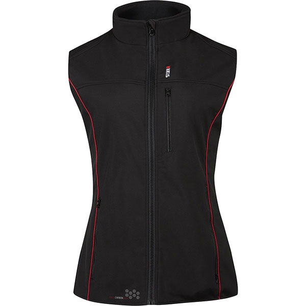 Image of Keis B501WRP Ladies Premium Heated Bodywarmer - Black / Red