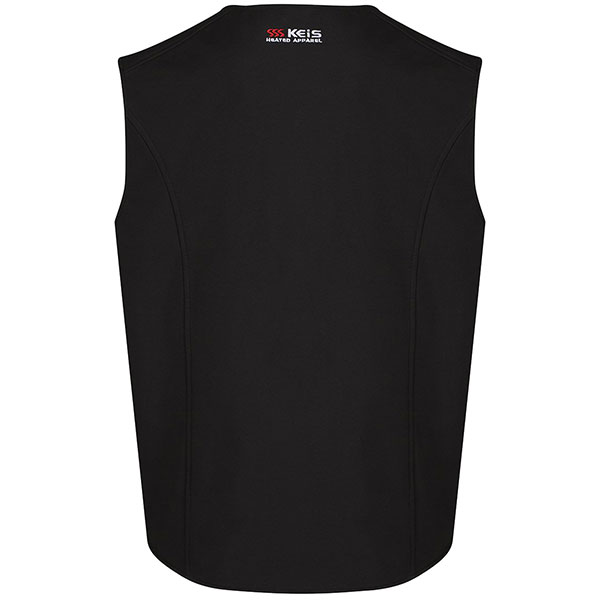 Keis V501RP Premium Heated Vest - Black / Red - FREE UK DELIVERY