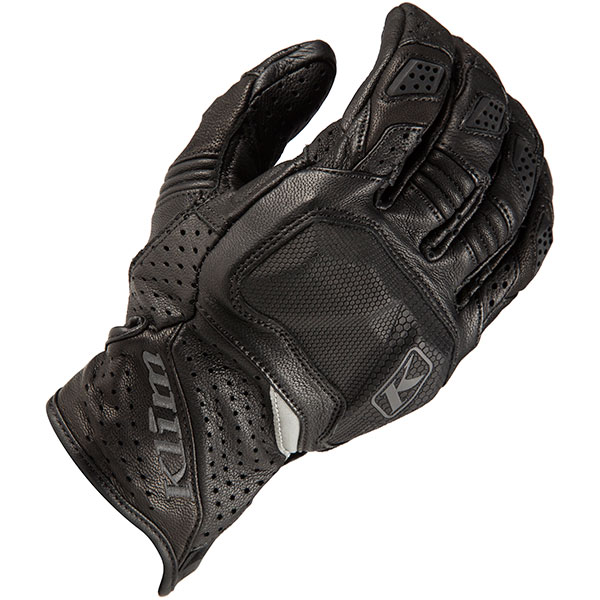 Image of Klim Badlands Aero Pro Short Leather Gloves - Black