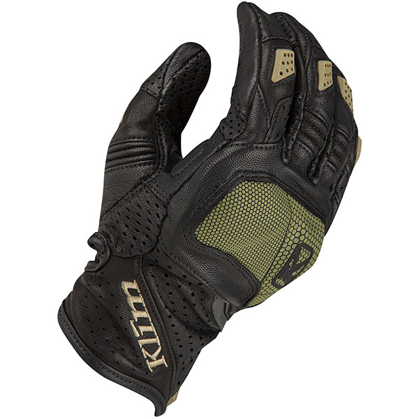 Image of Klim Badlands Aero Pro Short Leather Gloves - Sage