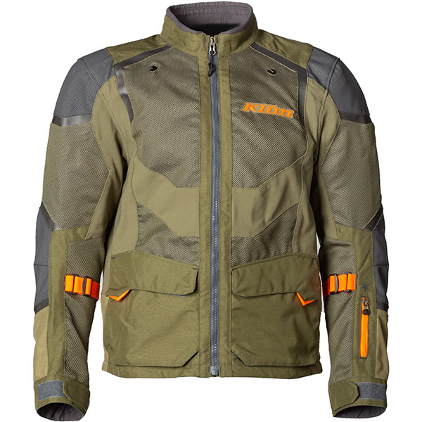 Image of Klim Baja S4 Textile Jacket - Sage / Strike Orange