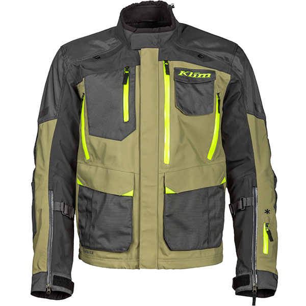 Image of Klim Carlsbad Gore-Tex CE Textile Jacket - Sage / Hi Viz