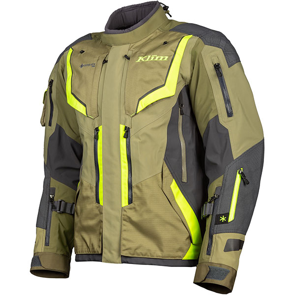 Image of Klim Badlands Pro Gore-Tex Textile Jacket - Sage / Hi-Viz