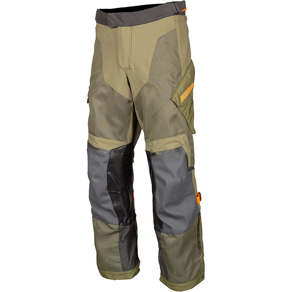 Image of Klim Baja S4 Textile Trousers - Sage / Strike Orange