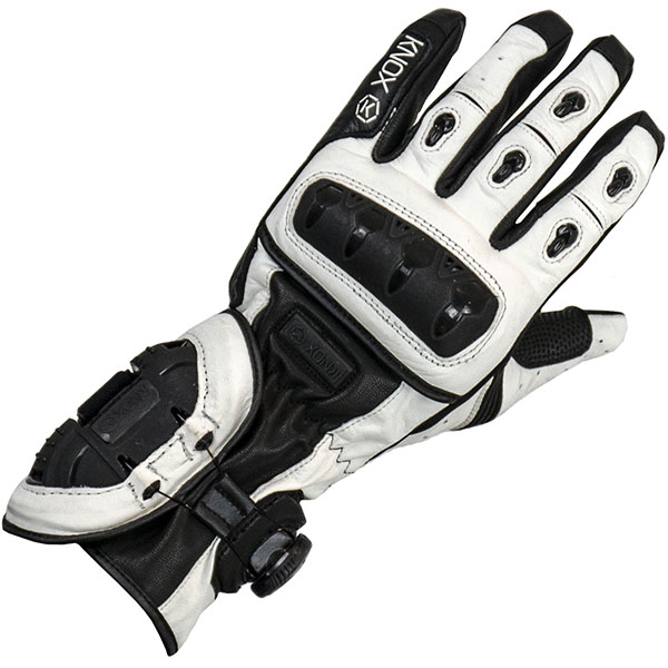 Image of Knox Nexos Leather Gloves - Black / White