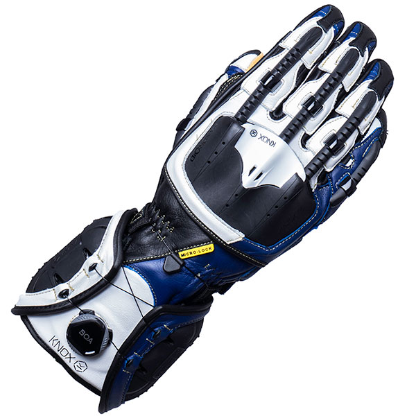 Image of Knox Handroid MK4 Leather Glove CE - Blue