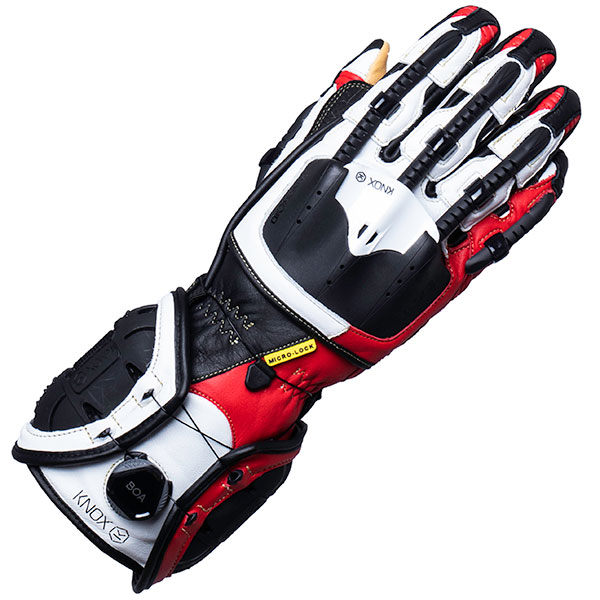 Image of Knox Handroid MK4 Leather Glove CE - Red