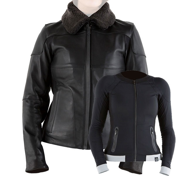 Image of Knox Ladies Phelix Leather Jacket &amp; Action Shirt Bundle - Black