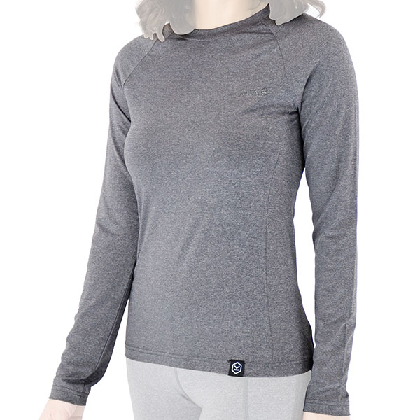 Image of Knox Dry Inside Ladies Dual Active Mia Long Sleeve Top - Grey