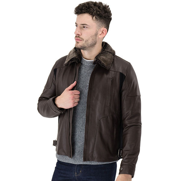 Knox Ford Leather Jacket - Chocolate Brown - FREE UK DELIVERY