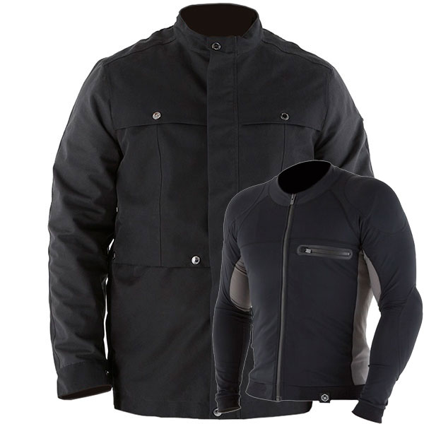 Image of Knox Oulton Waterproof Textile Jacket &amp; Action Shirt Bundle - Black