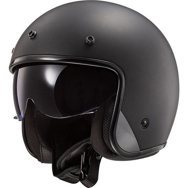 Matt black sales open face helmet