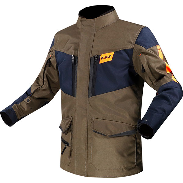 LS2 Metropolis Evo Textile Jacket - Khaki / Blue / Fluo Orange - FREE ...