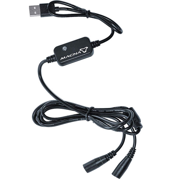 Macna Heated Clothing USB Dual Charger 7.4V (8.4v 1200mA) - SPORTSBIKESHOP