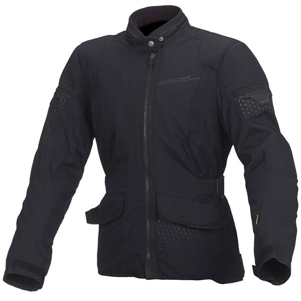 Image of Macna Ladies Shine Textile Jacket - Black
