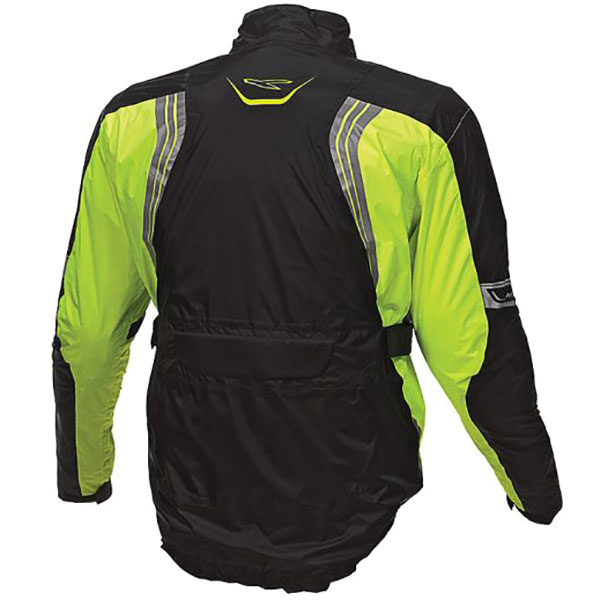 Macna Shelter Rain Jacket Black / Fluo Yellow FREE UK DELIVERY