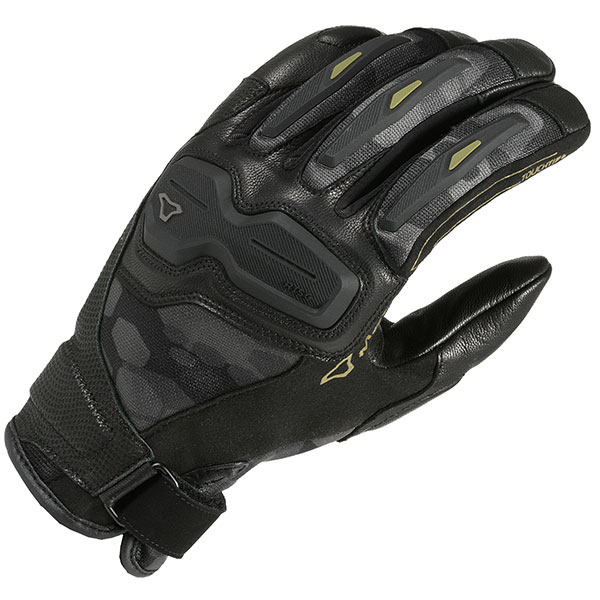 dark grey leather gloves