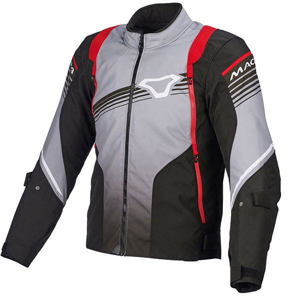 Image of Macna Charger Textile Jacket - Black / Dark Grey / Red