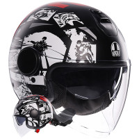 AGV Eteres - History Matt Black / White / Red