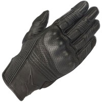 Alpinestars Mustang V2 Leather Gloves - Black / Black
