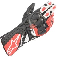 Alpinestars SP-8 V3 Leather Gloves - Black / White / Bright Red