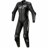 Alpinestars Stella GP Plus Ladies 1 Piece Leather Suit - Black / White / Metallic Grey