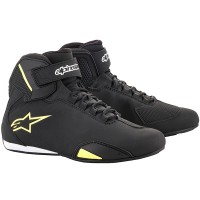 Alpinestars Sektor Microfibre Shoes - Black / Fluo Yellow