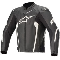 Alpinestars Faster V2 Airflow Leather Jacket - Black / White