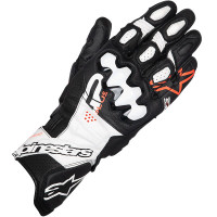Alpinestars GP Plus R V3 Leather Gloves - Black / White / Fluo Red
