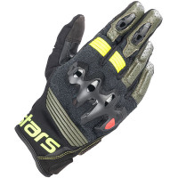 Alpinestars Halo Leather Gloves - Forest / Black / Yellow Fluo