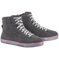 Alpinestars Ladies J-6 Waterproof Riding Shoes - Light Grey / Fuchsia