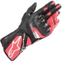 Alpinestars Stella SP-8 V3 Leather Gloves - Black / White / Diva Pink