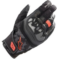 Alpinestars SMX Z Drystar Leather Gloves - Black / Red Fluo