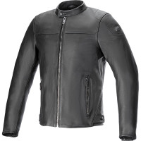 Alpinestars Blacktrack Leather Jacket - Black / Black