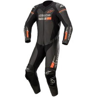 Alpinestars GP Force Chaser One Piece Leather Suit - Black / Red Fluo