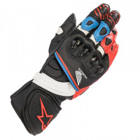 Alpinestars Honda GP Plus R V2 Gloves - Black / Bright Red / Blue