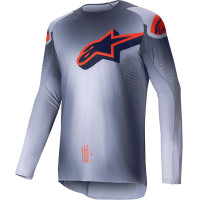 Alpinestars Supertech Lipan Jersey - Grey / Orange Fluo