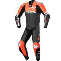 Alpinestars Missile V2 Ward One Piece Leather Suit - Black / Red Fluo / White