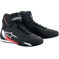 Alpinestars Sektor Microfibre Shoes - Black / White / Red Fluo