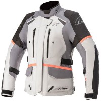 Alpinestars Stella Andes V3 Drystar Textile Jacket - Ice Grey / Dark Grey / Coral
