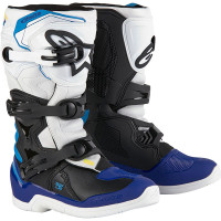 Alpinestars Youth Tech 3S Boots - White / Black / Enamel Blue