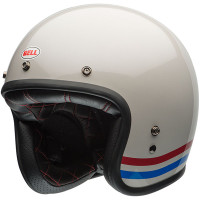 Bell Custom 500 - Stripes Pearl White