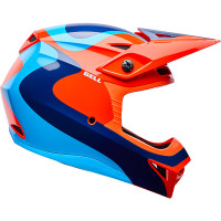 Bell MX-10 MIPS - Wave Orange / Blue