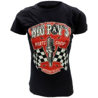 Big Pav's Parts Shop Ladies T-Shirt - Black